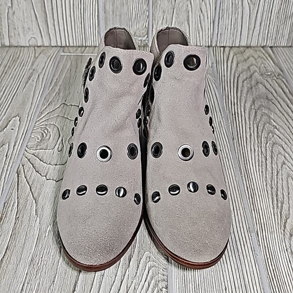 Sam Edelman Pedra Taupe Suede Leather Ankle Boots Womens Size 5 NEW - Picture 3 of 13